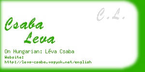 csaba leva business card